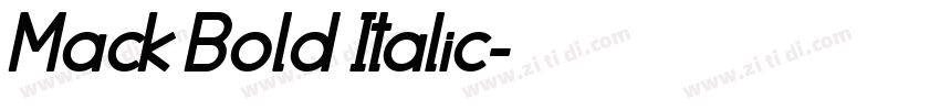 Mack Bold Italic字体转换